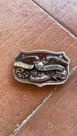 Fibbia cintura vintage americana aquila USA