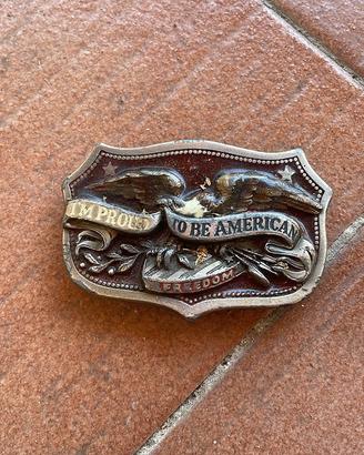 Fibbia cintura vintage americana aquila USA