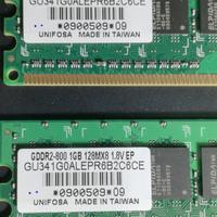 Memoria RAM 2x1GB - UNIFOSA GDDR2-800 PC2-6400