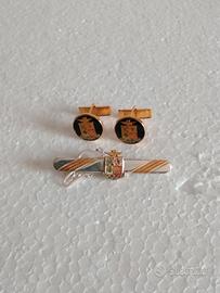 fermacravatte e gemelli in argento Aeronautica Mil