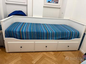 Letto divano IKEA HEMNES bianco con 3 cassetti