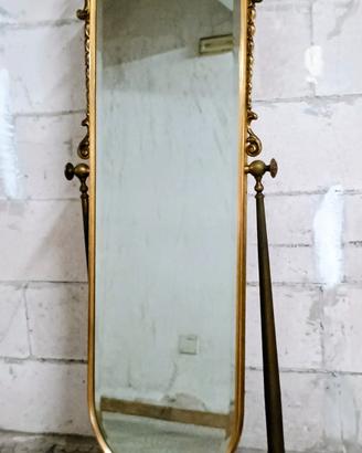 specchiera specchio vintage basculante in ottone