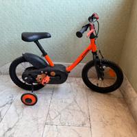 Bicicletta btwin robot 500 ruote da 14 con rotelle