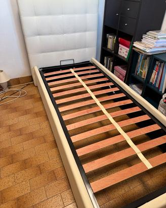 Letto Contenitore singolo con rete e doghe