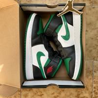 Jordan 1 mid green toe GS