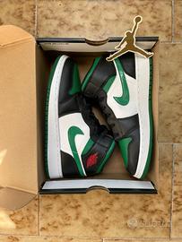 Jordan 1 mid green toe GS