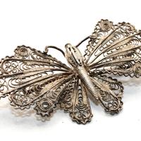 Stupenda spilla farfalla filigrana argento