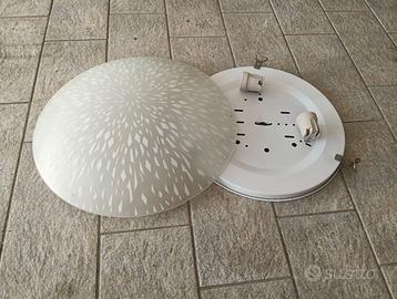 Plafoniere in vetro serigrafato bianco