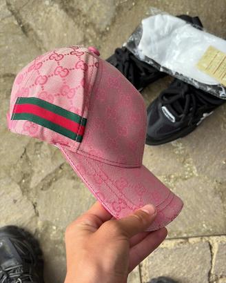 cappello GG rosa