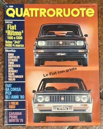 QUATTRORUOTE – Nr. 274 Settembre 1978 (originale)