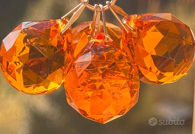 50 cristalli lampadario 22mm arancioni pendenti