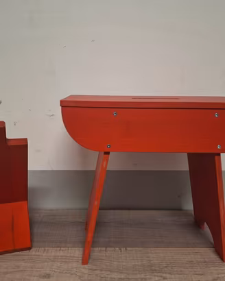 Sgabello contenitore vintage IKEA PS rosso  2012