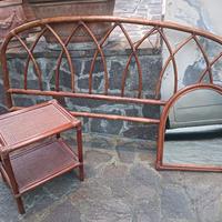 camera matrimoniale giunco e legno