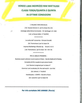 LIBRI  RIM 3°-4°-5° cl.  ISIS MATTIUSSI PERTINI