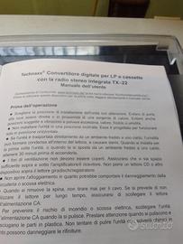 Convertitore digitale per LP e Cassette con Radio 