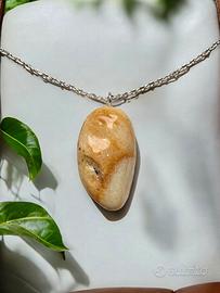 Collana Artigianale pietra naturale “Caramello”