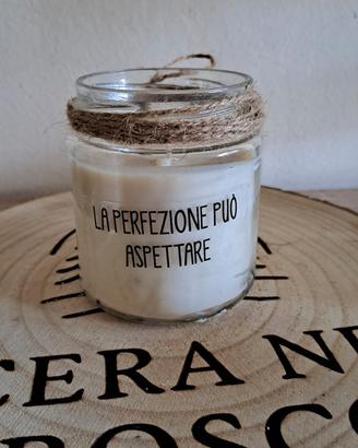 set 3 candele con frase motivazionale
