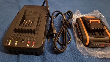 batteria 20V/2Ah e caricabatterie utensile worx