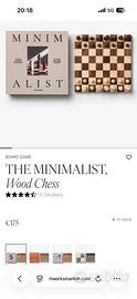 Scacchiera in legno “Minimalist chess” noce/acero