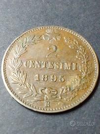 Moneta (RARA) 2 centesimi 1895 UMBERTO I  (-15%)