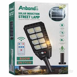 Lampione Solare LED 500W con Sensore di Movimento