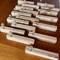 Segna posto- segna tavolo legno con boccetta vetro