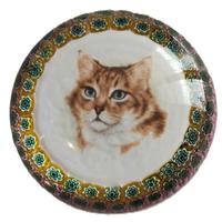 Fermacarte gatto con murrine ,originale