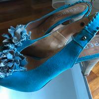 Sandalo  open toe pelle scamosciata n.39 Peperosa