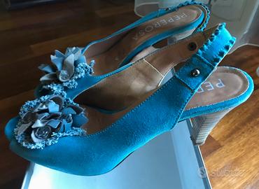 Sandalo  open toe pelle scamosciata n.39 Peperosa