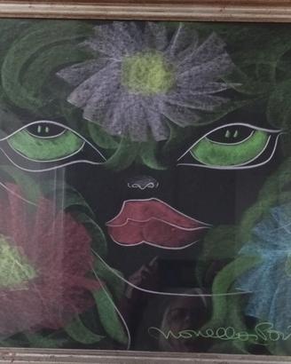 Dipinto Novella Parigini (1921–1993) – Viso con fi