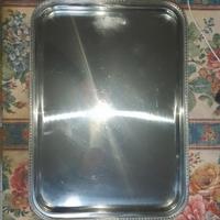 Grande vassoio acciaio inox 18/10 50X36 cm