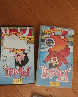 Cassette VHS cartoni animati , hamtaro, heidi, dig
