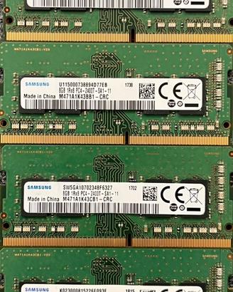 6 RAM Samsung 8GB DDR4 2400MHz SO-DIMM 1Rx8