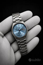 Vintage Seiko 5 Sport Ligth Blue Dial 7009 Day Dat