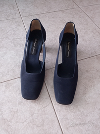 Scarpe da donna blu col tacco