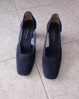 Scarpe da donna blu col tacco