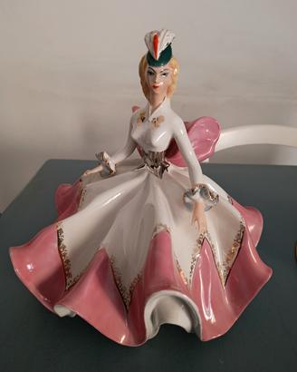 Bambola Figurina Vintage Porcellana 