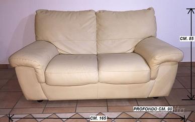 DIVANO IN PELLE 2 POSTI