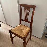 4 sedie impagliate vintage