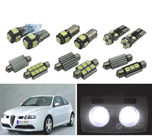 KIT 9 LAMPADE LED INTERNE PER ALFA ROMEO 147 00-10