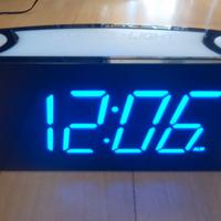 SVEGLIA DA TAVOLO DISPLAY LED 7" PORTE USB