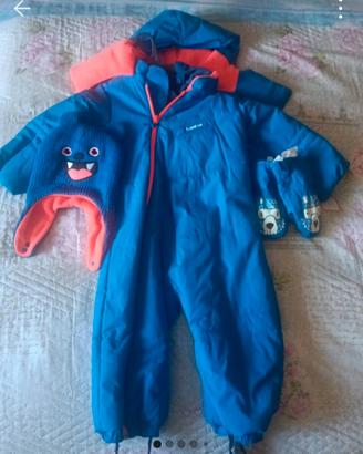 completo tuta da neve 2anni+guanti+cappello+scarpe