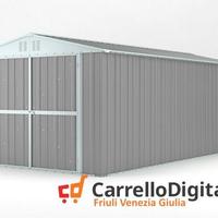 Box garage auto in Acciaio 327x611cm grigio chiaro