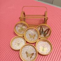 SERVIZIO SOTTOBICCHIERI DA 6 IN LEGNO