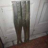 Nr. 4 piedi in legno cm 77 color argento(tot. E 7)