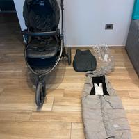 Passeggino trio peg perego completo + sacco nanna