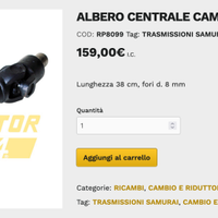 ALBERO CENTRALE - CAMBIO RIDUTTORE SUZUKI SJ 410