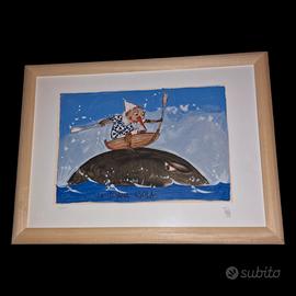 Serigrafia "Una Strana Isola" di Paolo Fresu