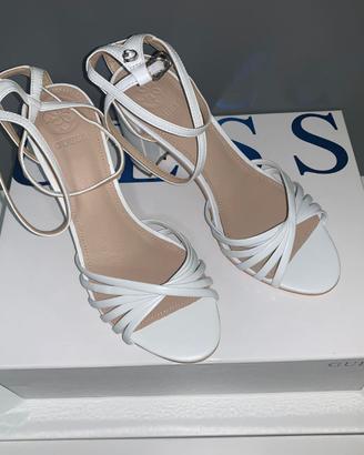 SCARPE TACCO SANDALI GUESS in pelle NUOVO N.36 37