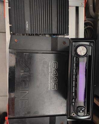 Autoradio Kenwood+ amplificatore+Subwoofer Alpine 